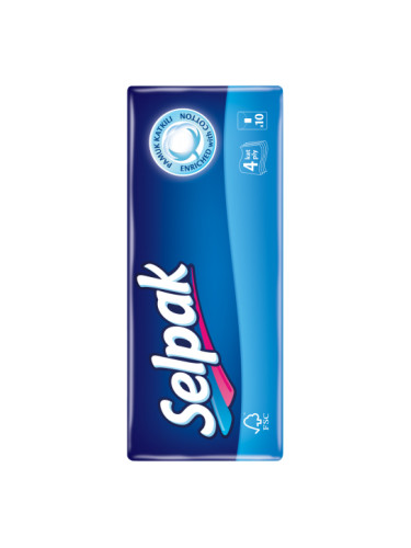 SELPAK Classic Носни кърпи 4 слоя 10 бр./пакет