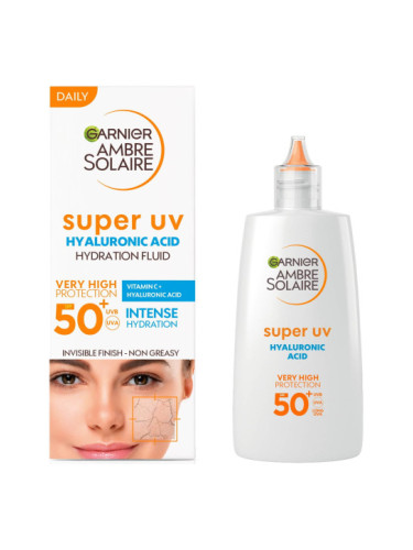 AMBRE SOLAIRE SUPER UV SPF 50+ Защитен флуид за лице 40 мл