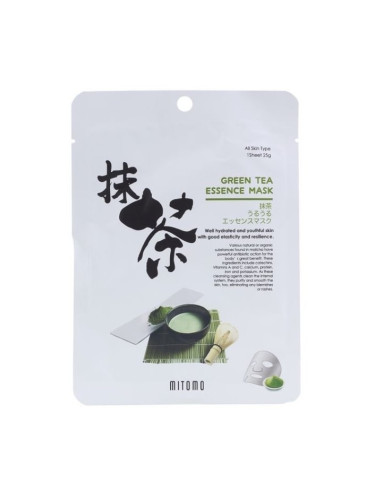MITOMO Green Tea Japan Facial Essence Mask Маска за лице дамски 25gr