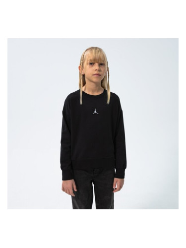 Jordan Суитчър Essentials Crew Girl детски Дрехи Суичъри 45A859-023 Черен