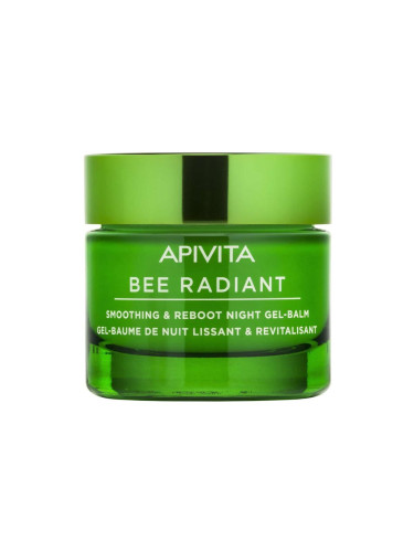 Apivita Bee Radiant Изглаждащ нощен гел-балсам с лек пилинг ефект 50 ml
