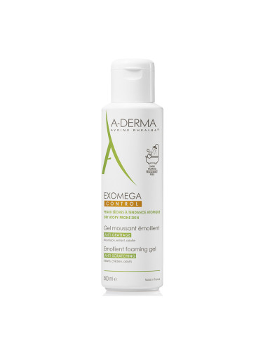 A-Derma Exomega Control Емолиентен измивен гел за суха и атопична кожа без аромат 500 ml