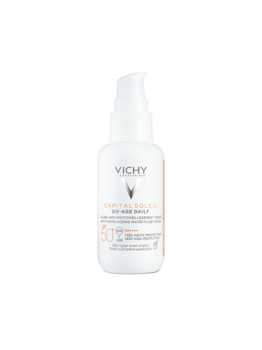 Vichy Capital Soleil Слънцезащитен тониран флуид за лице UV-AGE SPF50+ 40 ml