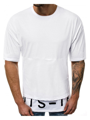 Тениска с надпис в бял цвят