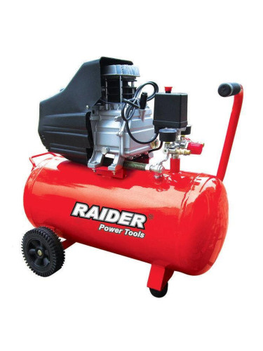 Компресор за въздух 50 л, RAIDER RD-AC02, 1500W, 8 bar, 195 л/мин