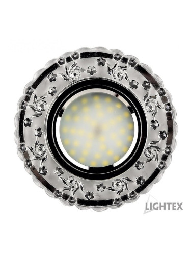 Луна стационарна кръгла стъкло прозрачно с LED лента 3W 4000K 330lm LS500161 MR16 max.7W LED Ф100mm/cut 65mm Lightex