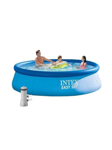 Басейн с надуваем ринг, 366x76см, INTEX 28132 Easy Set, с филтърна помпа
