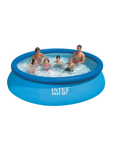 Басейн с надуваем ринг, 396x84см, INTEX 28142 Easy Set, с филтърна помпа