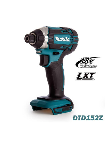 Винтоверт акумулаторен, ударен / Impact, Makita DTD152Z, 18V, LXT, 165Nm