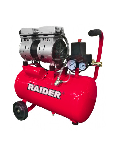 Компресор безмаслен 24L, RAIDER RD-AC07, 135 л/мин.