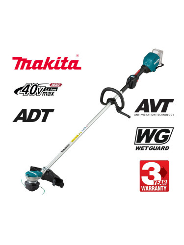 Тример акумулаторен Makita UR003GZ01, 40V, XGT, 35 см