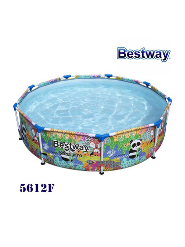 Басейн с метална конструкция, семеен, кръгъл, 274x66 см, Bestway 5612F Steel Pro