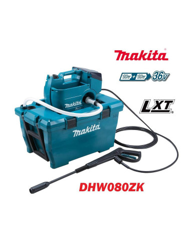 Водоструйка акумулаторна Makita DHW080ZK, 18+18V, LXT, 80 bar, 50 л, 330 л/ч