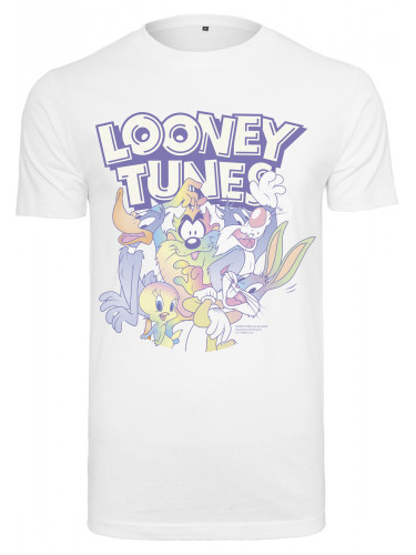 Мъжка тениска Merchcode Looney Tunes Rainbow Friends в бял цвят