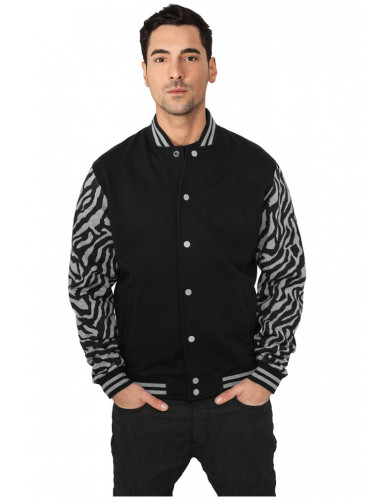 Мъжко яке в черно и сиво от Urban Classics Zebra College Jacket