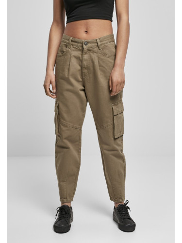 Дамски карго панталон в цвят каки Urban Classics Ballon Fit Cargo Twill Pants 