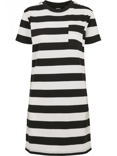 Дамска рокля в черно и бяло Urban Classics Ladies Stripe Boxy Tee Dress 