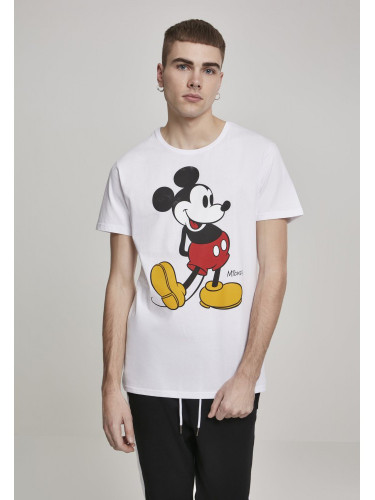 Мъжка тениска Merchcode Mickey Mouse в бял цвят