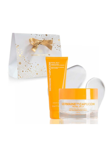 Комплект Защитна и хидратираща грижа при възпаления Germaine De Capuccini Royal Jelly Set (Cream Comfort & Make Up Removal Milk)