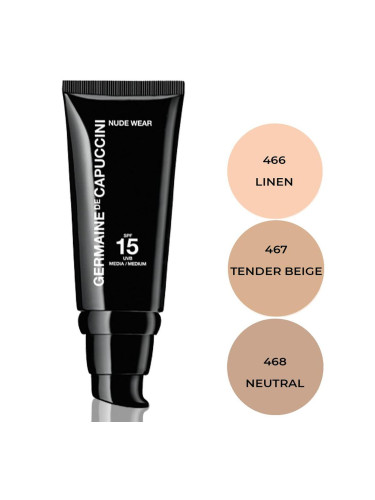 Слънцезащитен фон дьо тен с озаряващ ефект SPF15 Germaine De Capuccini Make Up Nude Wear