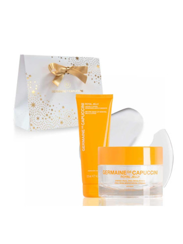 Комплект Защитна и хидратираща грижа за много суха кожа с възпаления Germaine De Capuccini Royal Jelly Set (Cream Extreme & Make Up Removal Milk)