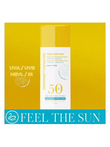 Слънцезащитен тониращ флуид за лице SPF50 Germaine De Capuccini Timexpert Sun Anti-Ageing Protective Fluid Tinted