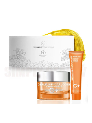 Комплект Кремове с витамин С за суха кожа и околоочен крем Germaine De Capuccini Timexpert Radiance C+ Set