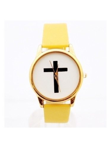 Жълт часовник с кръст