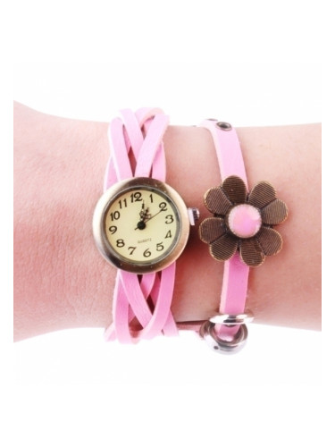 Часовник - гривна с цвете