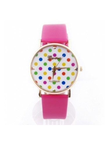 Часовник с цветни точки