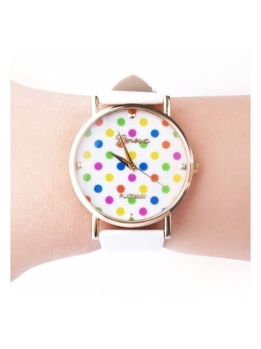 Часовник с цветни точки