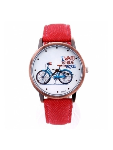 Червен часовник с колело