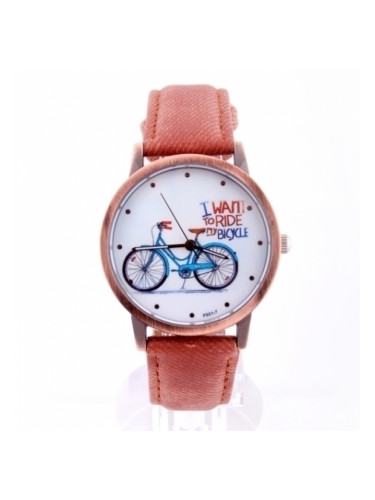 Кафяв часовник с колело