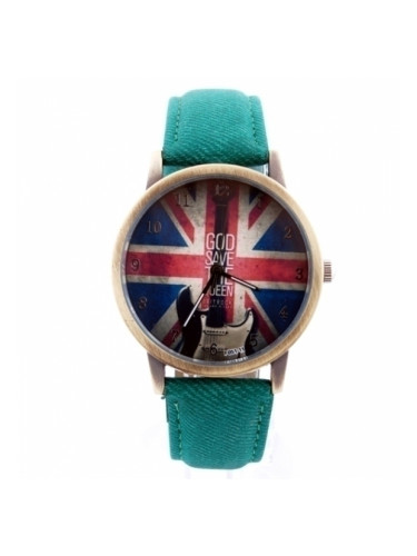 Тюркоазен часовник с британското знаме