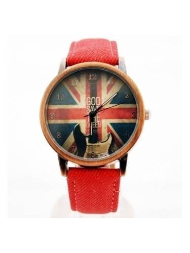 Червен часовник с британското знаме