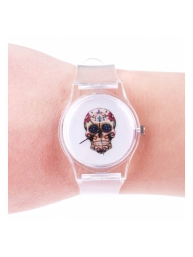 Часовник с череп и силиконова каишка