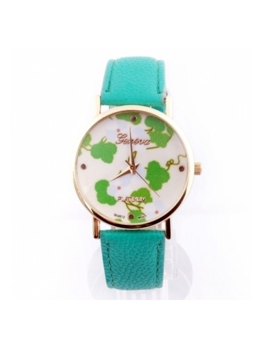 Стилен часовник с тюркоазена каишка