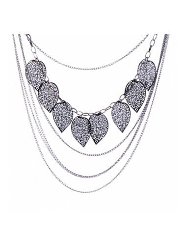 Колие Есенни листа - Черни