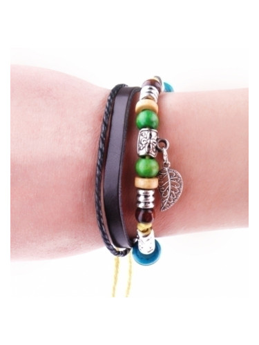 Жълта гривна с листо