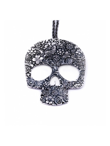 Колие череп - бронз