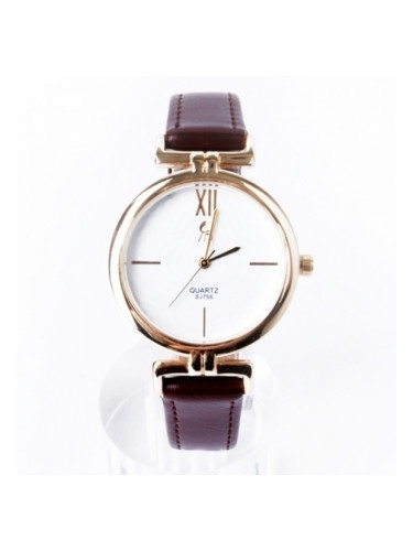 Дамски часовник с кафява каишка