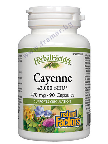 ЛЮТ ЧЕРВЕН ПИПЕР капсули 470 мг * 90 НАТУРАЛ ФАКТОРС