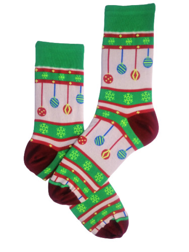 Коледни чорапи с топки