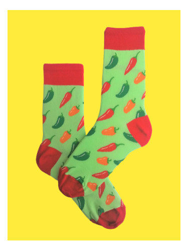 Шарени чорапи с люти чушки