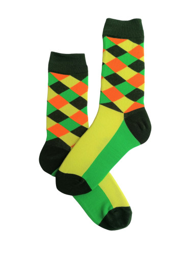 Чорапи с ромбоиди в зелено