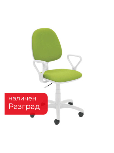 Стол Regal White с подл дамаска зелен