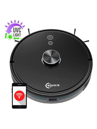 ПОСЛЕДНИ БРОЙКИ: MAGNUM Black - Прахосмукачка робот с UVC лампа за стерилизация (черен)