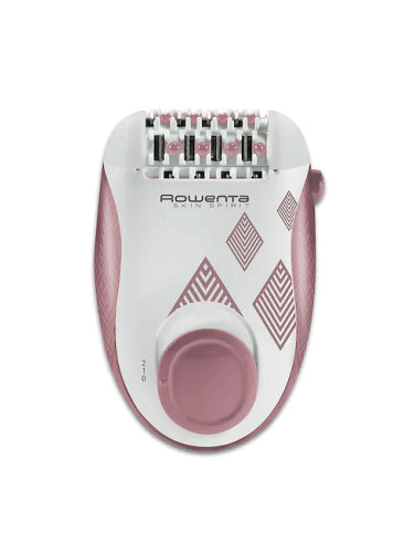 Епилатор ROWENTA Skin Spirit EP2910F1, 2 скорости, 24 пинсети, Система за насочване, Система за масаж с топка, Розов