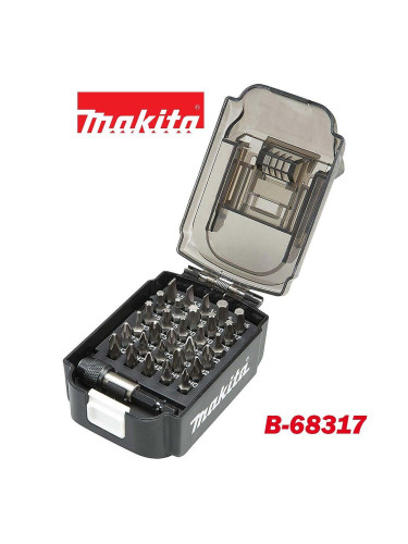 Комплект накрайници/битове с магнитен държач, 31 части, PH/PZ/SL/TX/H, Makita B-68317