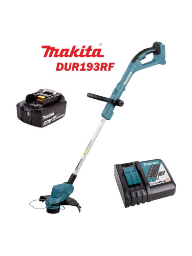 Тример акумулаторен Makita DUR193RF, 18V, 3Ah, LXT, 26 см